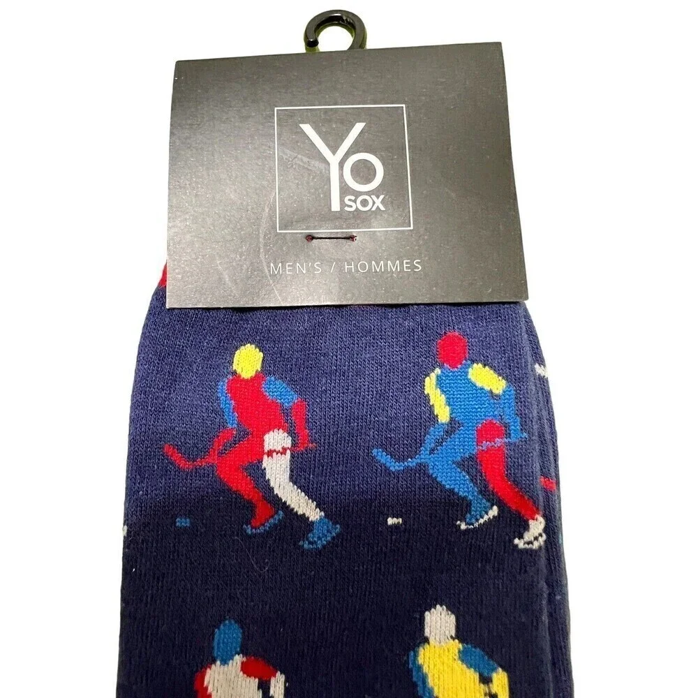 Men's Yo Sox Size 7-12 Navy Ice Hockey Player New with Tags